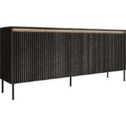 Meubella - Dressoir Timoteo - Mat zwart - 193 cm