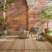 Binnen & Buitenkleed Farah Stripe - Naturel / Mutli - 200x290 cm