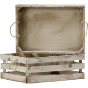 Kist met koord 3 - lats / old look groot