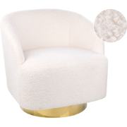 LAVIK - Fauteuil - Off-white - Polyester