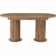 Uitschuifbare eettafel van 180 tot 216 cm in notenhout decor - GUSTO