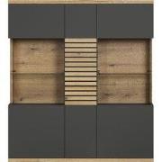 Buffet haut vitré 3 portes L131 cm - NORRIS