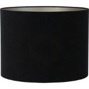 Light & Living - Lampenkap VELOURS - Ø50x38cm - Zwart