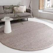 Rond Wollen Vloerkleed Grijs/Beige Vik Grijs; Beige - Rond 200 Ø - (L)