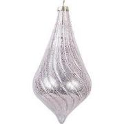 Clayre & Eef Kerstbal Ø 8x17 cm Roze Glas