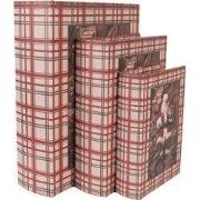 Clayre & Eef Opbergdoos Set van 3 Boeken 27/ 22 / 18 cm Bruin MDF