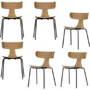 WOOOD Form Eetkamerstoelen - Hout - Naturel - Set van 6