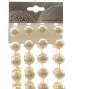 3 stuks - Kralenketting plastic xxl 20mmx270cm creme