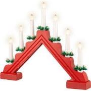 LED raamdecoratie l5b40h32 cm rood/wwt kerst