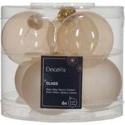 Kerstbal glas d6 cm parel 6st kerst