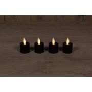 Extension Set 4 Rechargeable Black Tealight Moving Flame