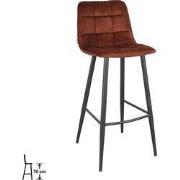 LABEL51 Barkruk Jelt - Rust - Velours - Hoog