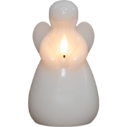 Kaars engel wax led 3d vlam op batterij met timer d8.5h14.5 cm wit