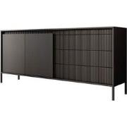Meubella - Dressoir Saran - Mat zwart - 187 cm
