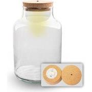 URBANJNGL - Terrarium fles - 'Milky' met LED-belichting - Gesloten ter...