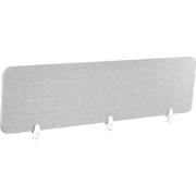 ZIGGY - Bureauscherm - Lichtgrijs - 180 x 40 cm - Polyester