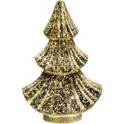 Boompje glas LED 15,5x9,5 cm goud