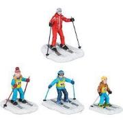 Ski teacher with childeren 4 pieces l5,5xw6,5xh7 cm