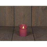 B.o.t. kaars wax rustiek bewegende vlam 7.5x10cm antiek roze 3xaaa/tim...