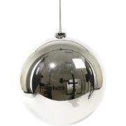 3 stuks - Kerstbal plastic glans zilver 200 mm