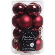 2 stuks - 16 Glazen balletjes 35 mm ossenbloed