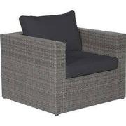 Cayman II lounge fauteuil - organic grey - antraciet