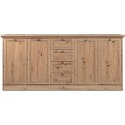 Buffet 4 portes et 4 tiroirs avec poignées en métal L200 cm - TIMBER