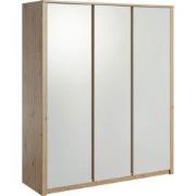 Meubella - Kledingkast Melody - Wit - Eiken - 166 cm