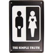 Clayre & Eef Wanddecoratie 20x30 cm Zwart Wit Metaal