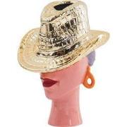 Flower Vase- Cowboy Hat Vase- Gold-19x16x23,5 cm