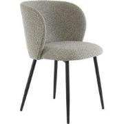 Light&living Eetkamerstoel 56x55x79 cm ELYNA bouclé grijs bruin-mat zw...