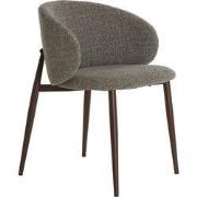 Light&living Eetkamerstoel 57x56x74 cm ALUKO zwart-licht bruin+bruin -...