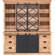 Starfurn - Vitrinekast Lotte - Bruin - 45x200x220 cm