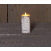 B.o.t. kaars berk wit bewegende vlam 7.5x15cm 3xaaa/timer