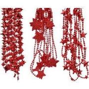 Kralenketting plc ster kerstrood assorti