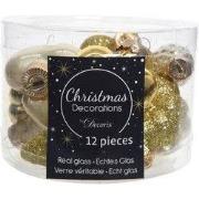 2 stuks - Figuur glas mix goud 12st