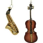 Ornament glas l3b3h12cm bruin a2