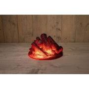 KAMPVUUR 28X28X17CM 5M AANLOOPSNOER ZWART / IP44 TRAFO MET TIMER / GES...