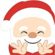 Servet l33 b33 cm silhouettes santa 20st