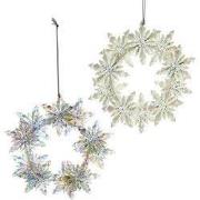 5.3 inch Acrylic Snowflake Wreath Orn 2/Asstd. 13,462x1,4986x13,462 cm...