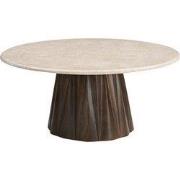 Salontafel Rond 90cm - Marmer/Mangohout - Faiza