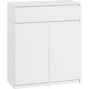 Meubella - Schoenenkast Santiago - Wit - 92 cm - Met lade