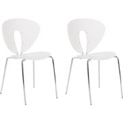 TRACY - Eetkamerstoelen set van 2 - Wit - Polypropyleen