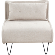 VESTFOLD  - Slaapbank 1-zits - Lichtbeige - Stof