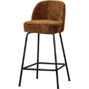 WOOOD Barstoel 65 cm 3D Vogue - Chenille - Midden Bruin -89x50x55