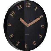 Karlsson - Wandklok Amena - Zwart- Ø40cm
