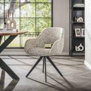 Set van 2 Eetkamerstoelen Springo Draaibaar Eagle Crème