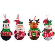 3.375 inch -3.625 inch Clay Dough Santa/ Snowman/ Deer/ Penguin W/ Be ...