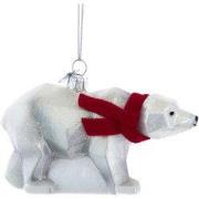 Glas NG gestileerde ijsbeer 8 cm ornament