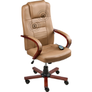 DIAMOND - Massagestoel - Lichtbruin - Leer